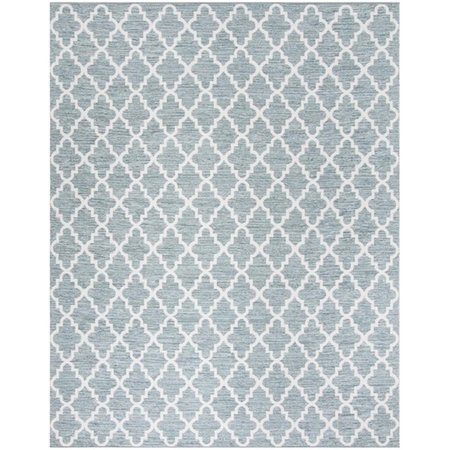 SAFAVIEH 8 x 10 ft. Large Rectangle Montauk Hand Woven Rug, Mint and Ivory MTK611T-8